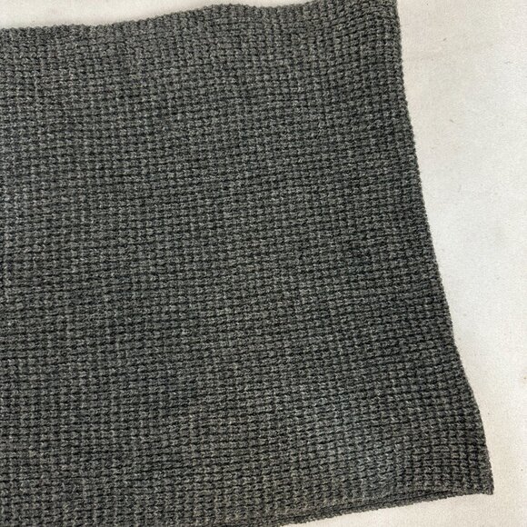 J Crew Infinity Scarf Waffle Knit Wool Blend Dark Gray Soft Comfortable Stylish - Picture 5 of 5